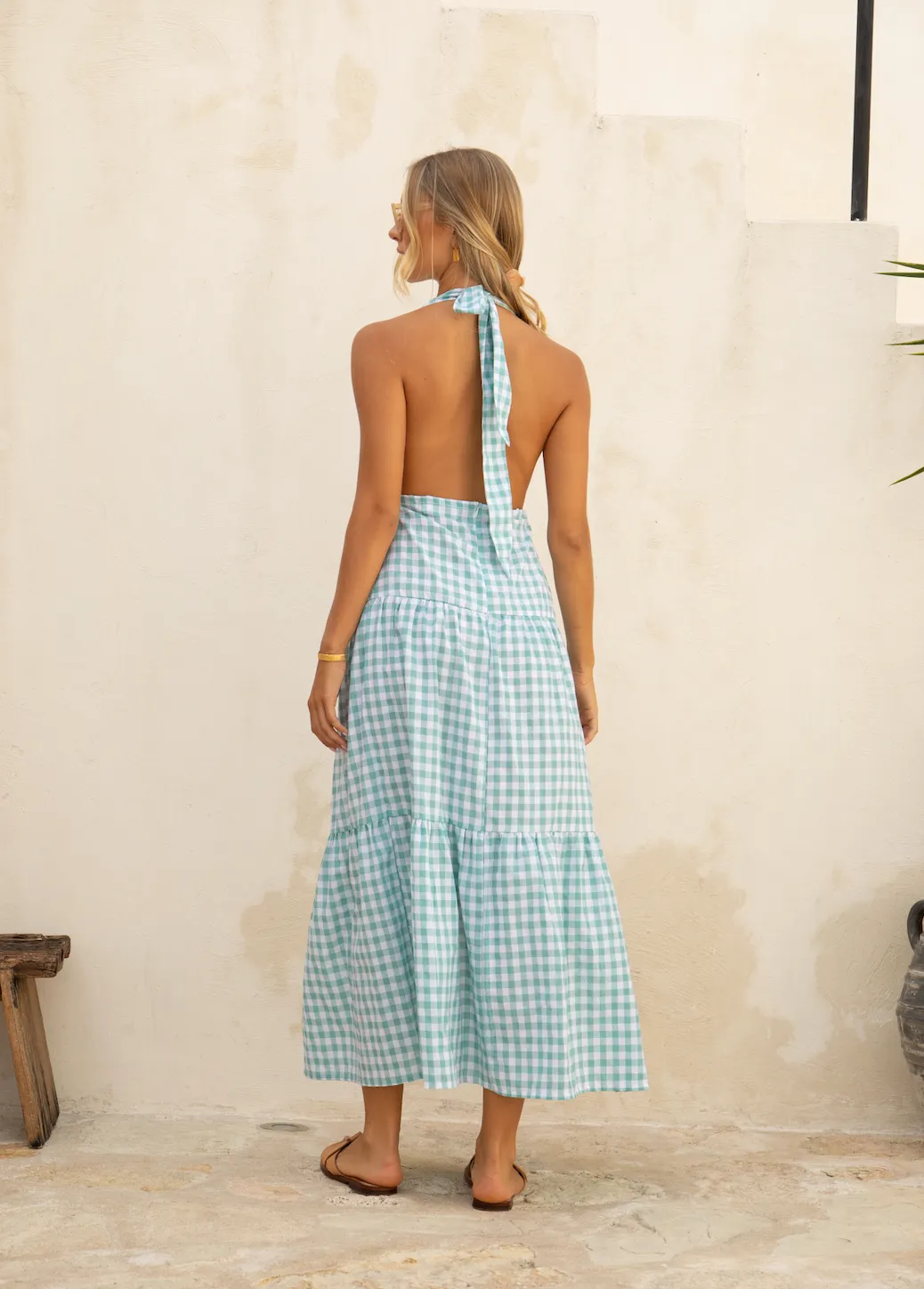 Blake Dress - Jade Gingham