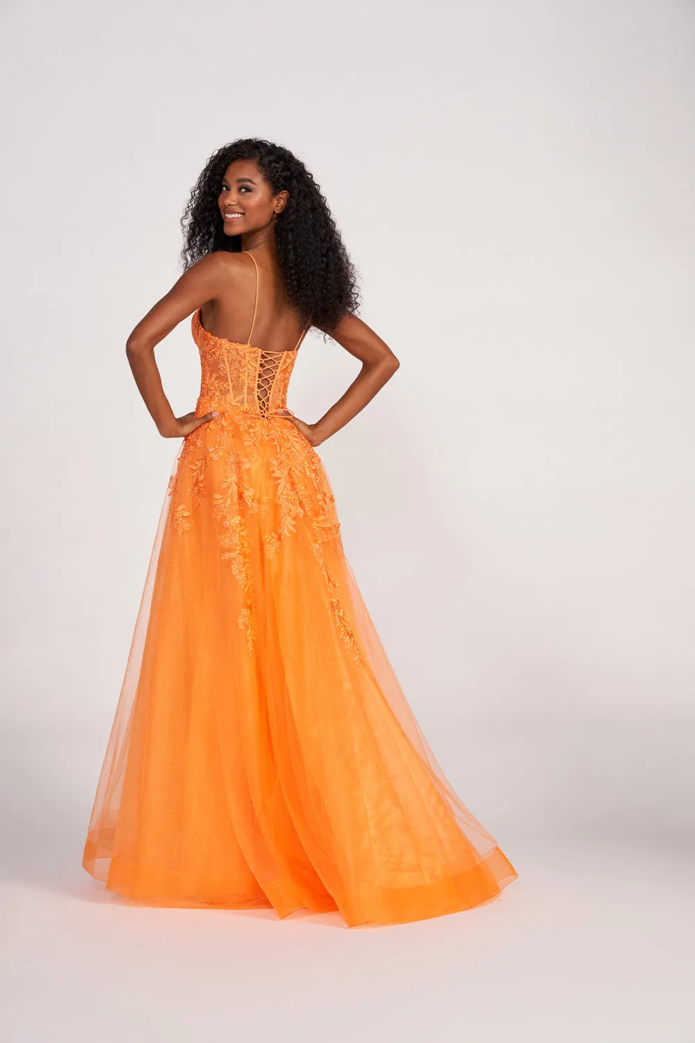 Stunning Ellie Wilde EW34036 Elegant Evening Dress with Intricate Embellishments and Flattering Silhouette